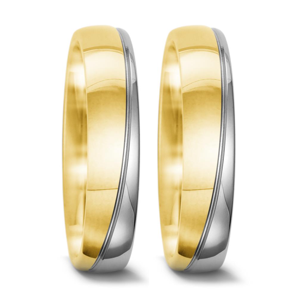 Anello del partner Oro giallo 750/18 carati, Oro bianco 750/18 carati