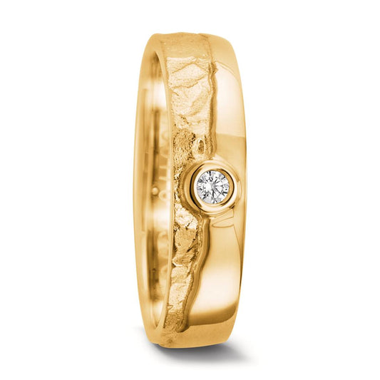 Partnerring 750/18 K Gelbgold Diamant 0.055 ct, w-si