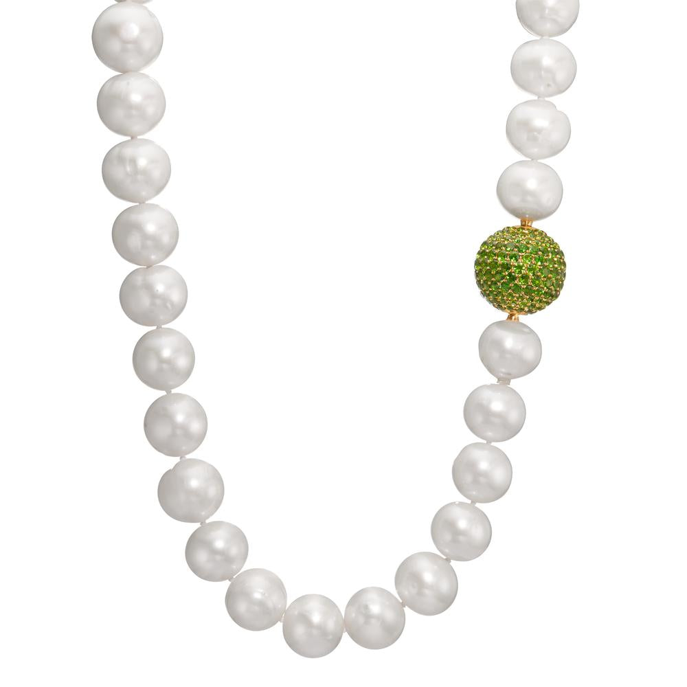 Collier Or jaune 18K perle d'eau douce 44 cm Ø17 mm