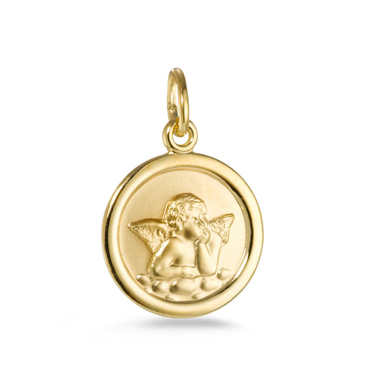 Pendentif Or jaune 18K Ange gardien Ø12 mm