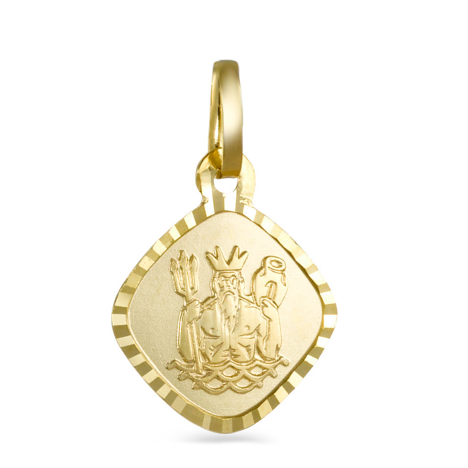 Pendentif Or jaune 18K Signe Astrologique Verseau