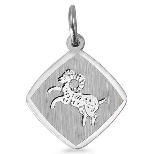 Pendentif Argent Rhodié Signe Astrologique Bélier