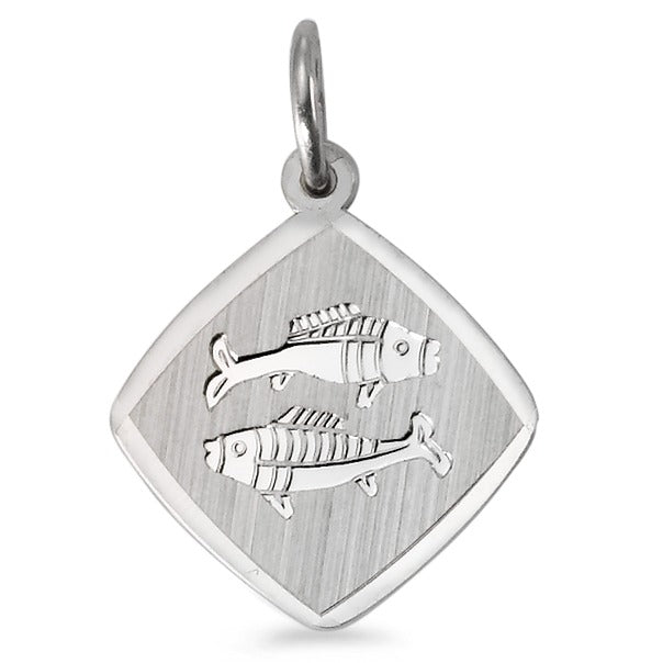 Pendentif Argent Rhodié Signe Astrologique Poisson