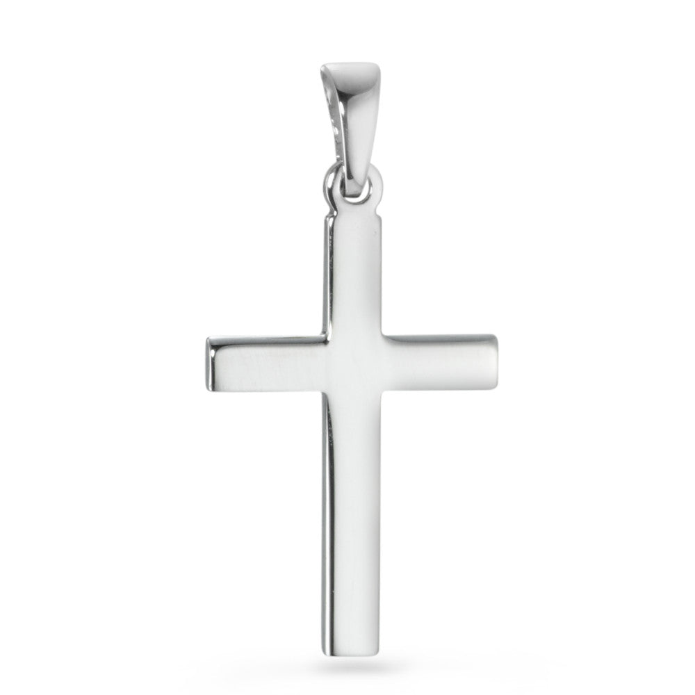 Pendentif Argent Rhodié Croix