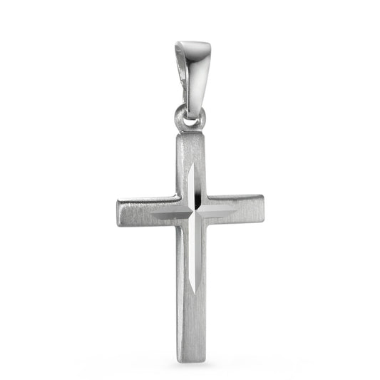 Pendentif Argent Rhodié Croix