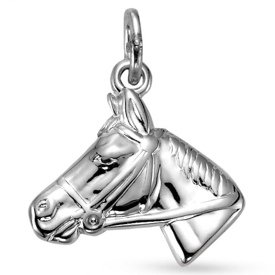 Pendentif Argent Rhodié Cheval