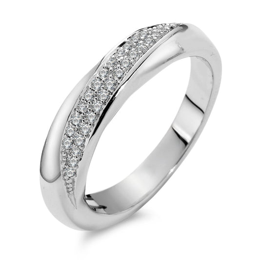 Bague Or blanc 18K Diamant blanc, 0.20 ct, 40 Pierres, brillant, w-si