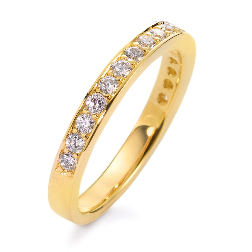 Bague d'éternité Or jaune 18K Diamant blanc, 0.50 ct, 17 Pierres, brillant, w-si