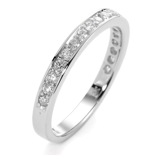 Bague d'éternité Or blanc 18K Diamant blanc, 0.33 ct, 19 Pierres, brillant, w-si