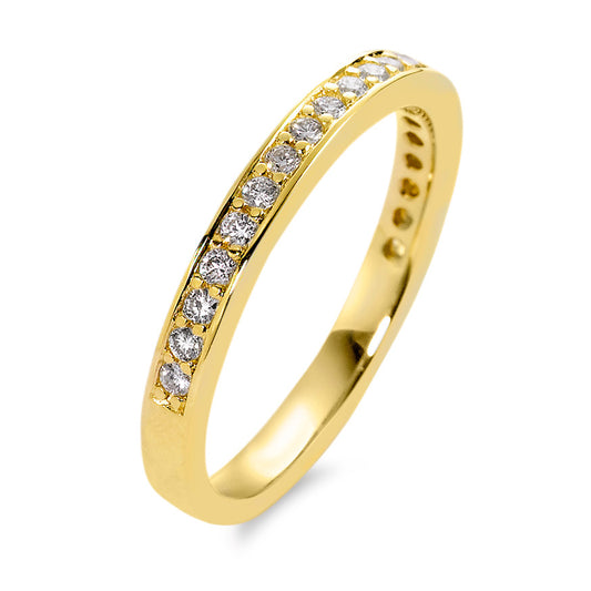 Bague d'éternité Or jaune 18K Diamant blanc, 0.25 ct, 21 Pierres, brillant, w-si