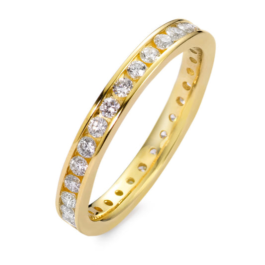 Bague d'éternité Or jaune 18K Diamant blanc, 0.65 ct, 34 Pierres, brillant, w-si