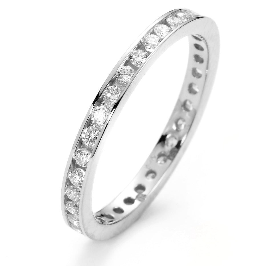 Anelli di memoria Oro bianco 750/18 carati Diamante bianco, 0.50 ct, 42 pietra, [Brillant], w-si