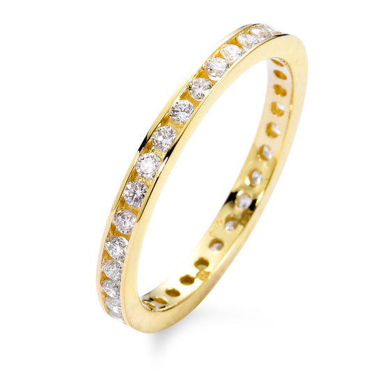 Bague d'éternité Or jaune 18K Diamant blanc, 0.50 ct, 42 Pierres, brillant, w-si