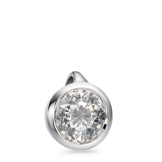 Pendentif Or blanc 18K Diamant blanc, 0.50 ct, brillant, w-si Ø7 mm