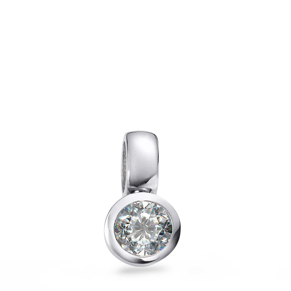 Pendentif Or blanc 18K Diamant blanc, 0.05 ct, brillant, w-si