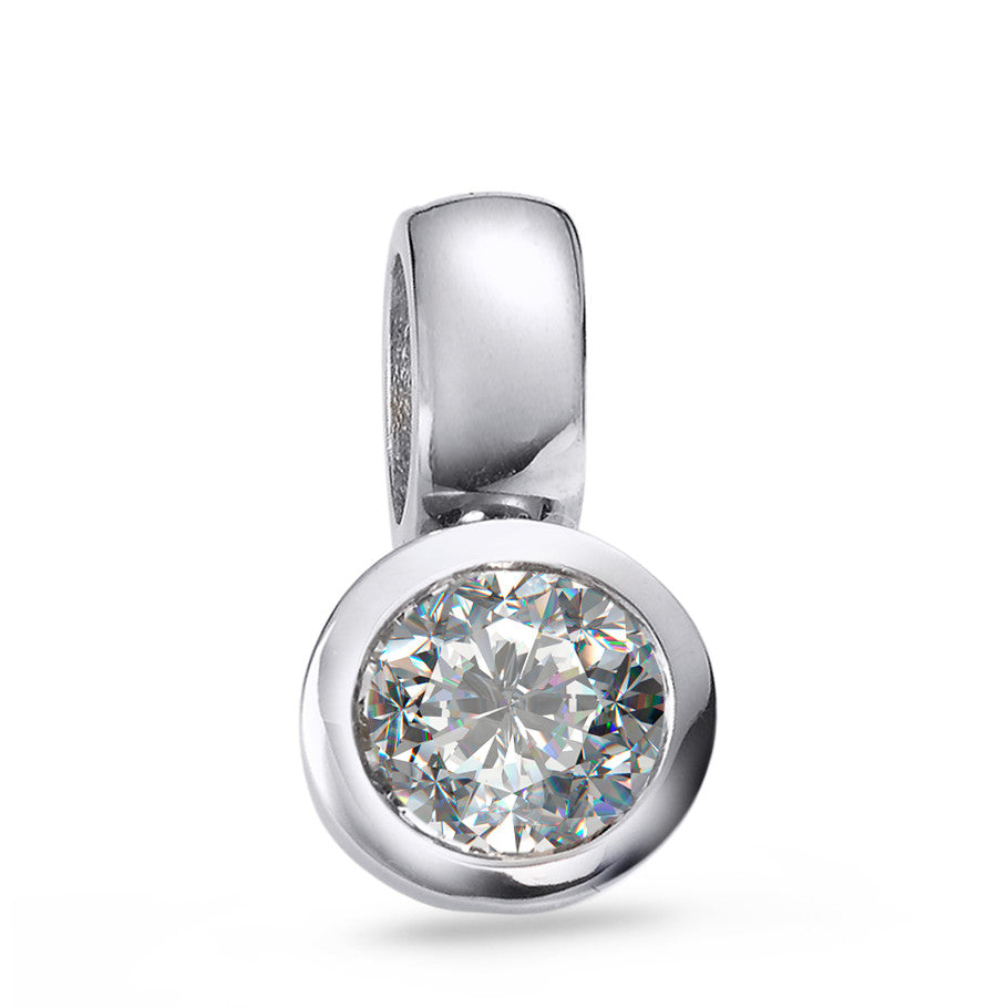 Pendentif Or blanc 18K Diamant blanc, 0.33 ct, brillant, w-si