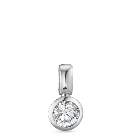 Anhänger 750/18 K Weissgold Diamant weiss, 0.75 ct, Brillantschliff, w-si, IGA