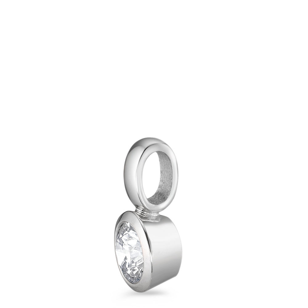 Ciondolo Oro bianco 750/18 carati Diamante bianco, 0.75 ct, [Brillant], w-si, IGA