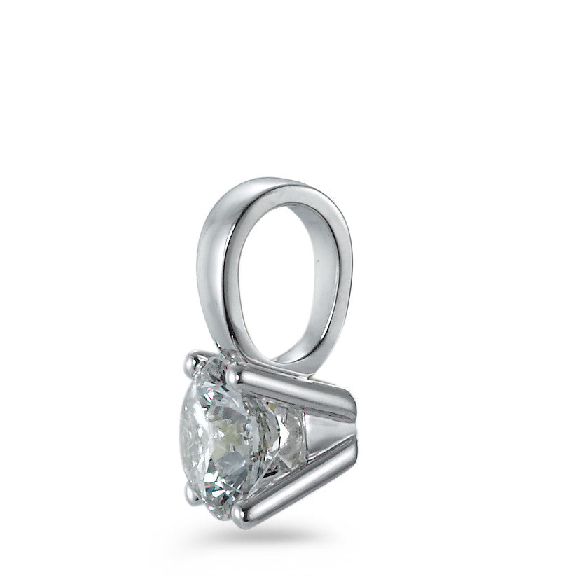 Ciondolo Oro bianco 750/18 carati Diamante bianco, 0.75 ct, [Brillant], w-si, IGA