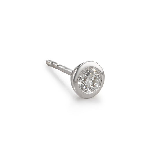 Clous d'oreille à l'unité Or blanc 18K Diamant blanc, 0.175 ct, w-si Ø5 mm