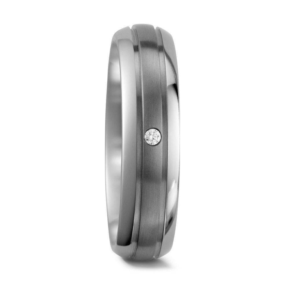 Partnerring Titan Diamant weiss, 0.02 ct, w-si