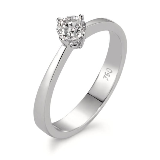 Bague solitaire Or blanc 750/18 ct.