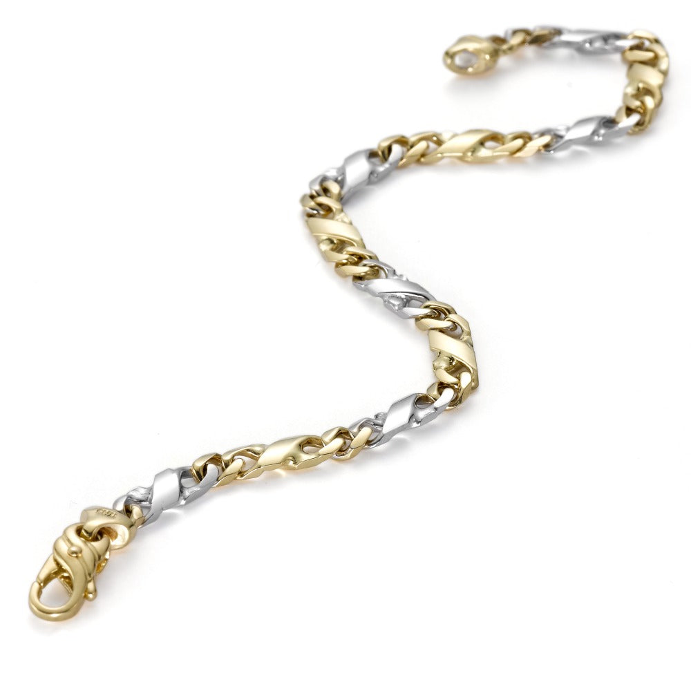 Collier 750/18 K Gelbgold, 750/18 K Weissgold