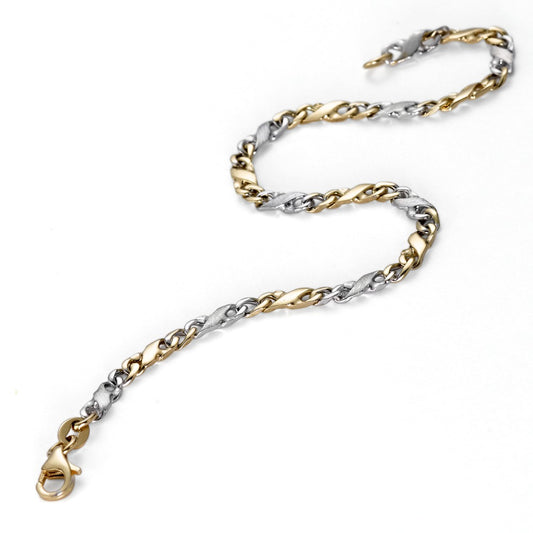 Collier Or jaune 18K, Or blanc 18K 45 cm