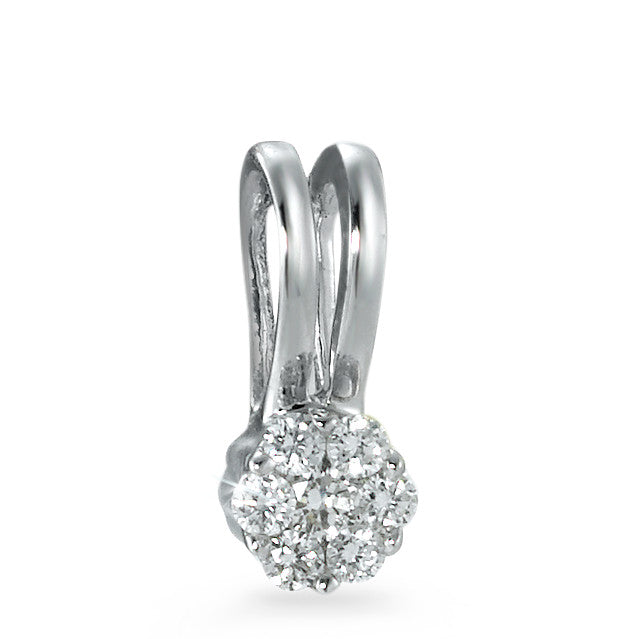 Pendentif Or blanc 18K Diamant blanc, 0.14 ct, 7 Pierres, si