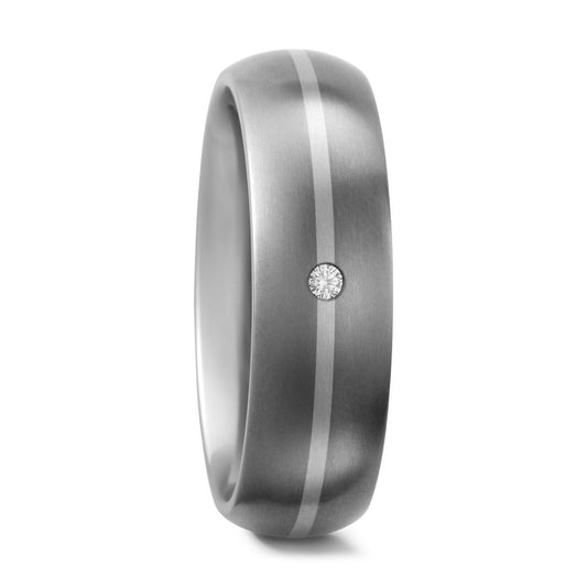 Partnerring Titan, 950 Palladium Diamant weiss, 0.02 ct, w-si