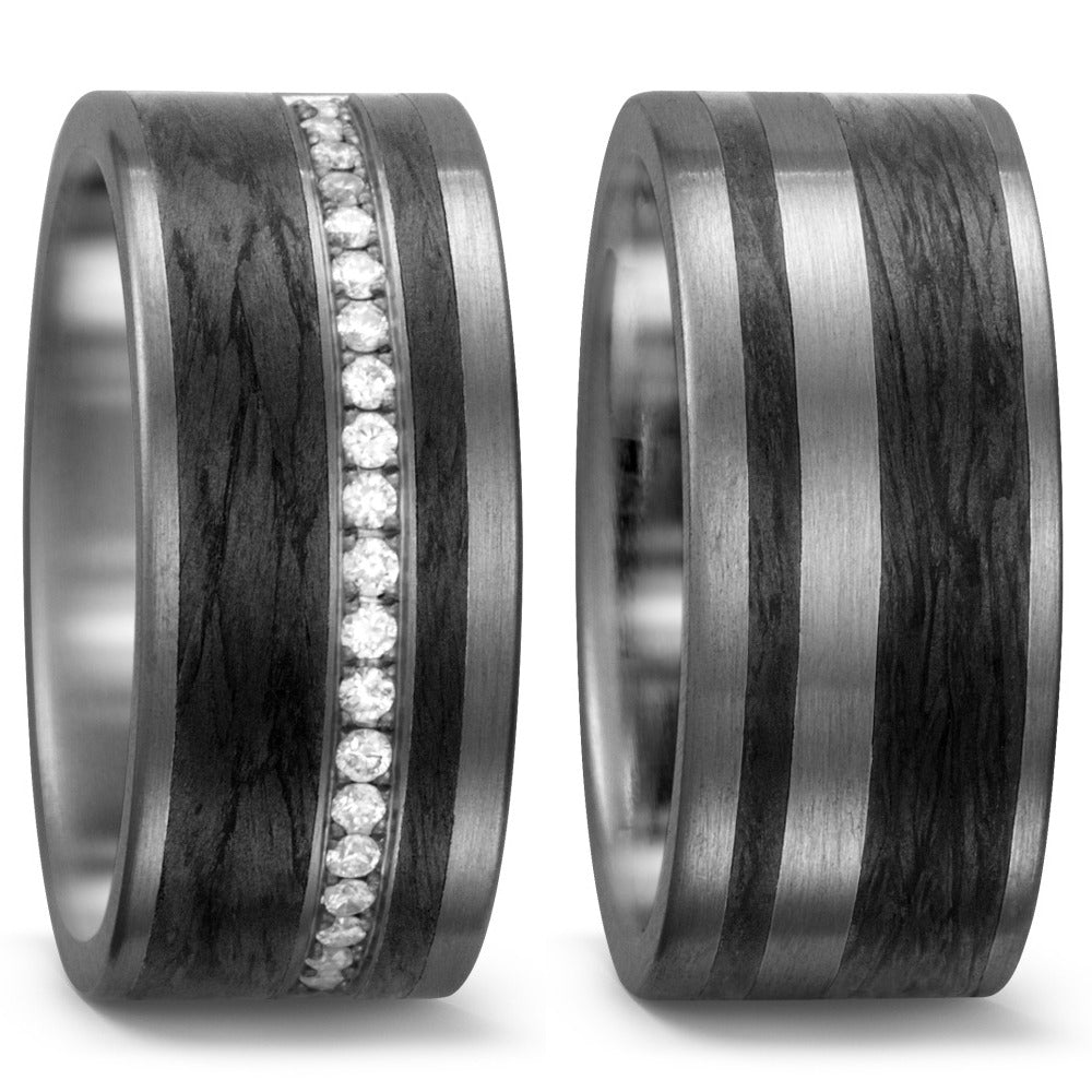 Bague Palladium 950, Carbone