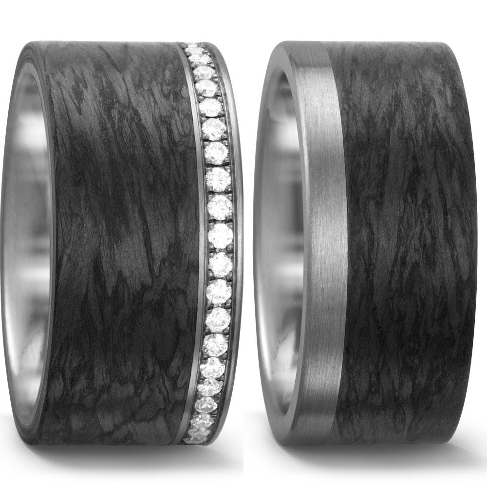 Bague Palladium 950, Carbone