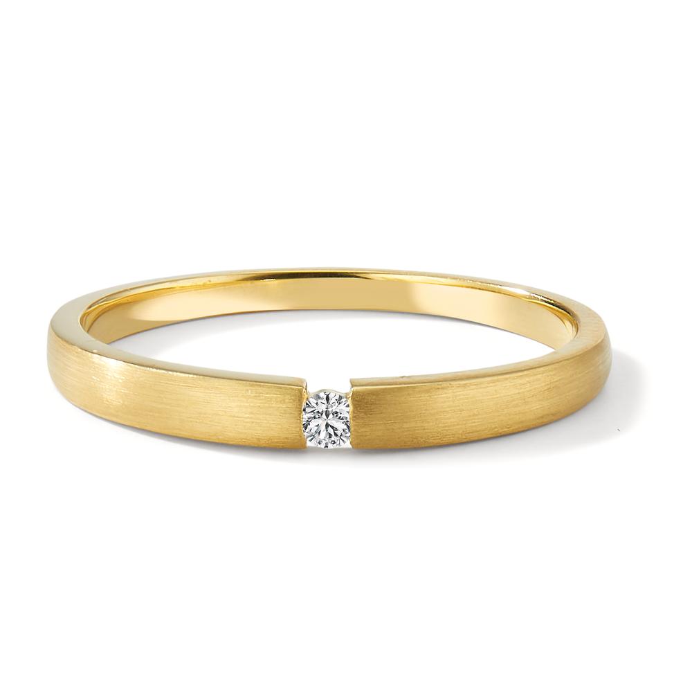 Bague solitaire Or jaune 18K Diamant 0.03 ct, w-si