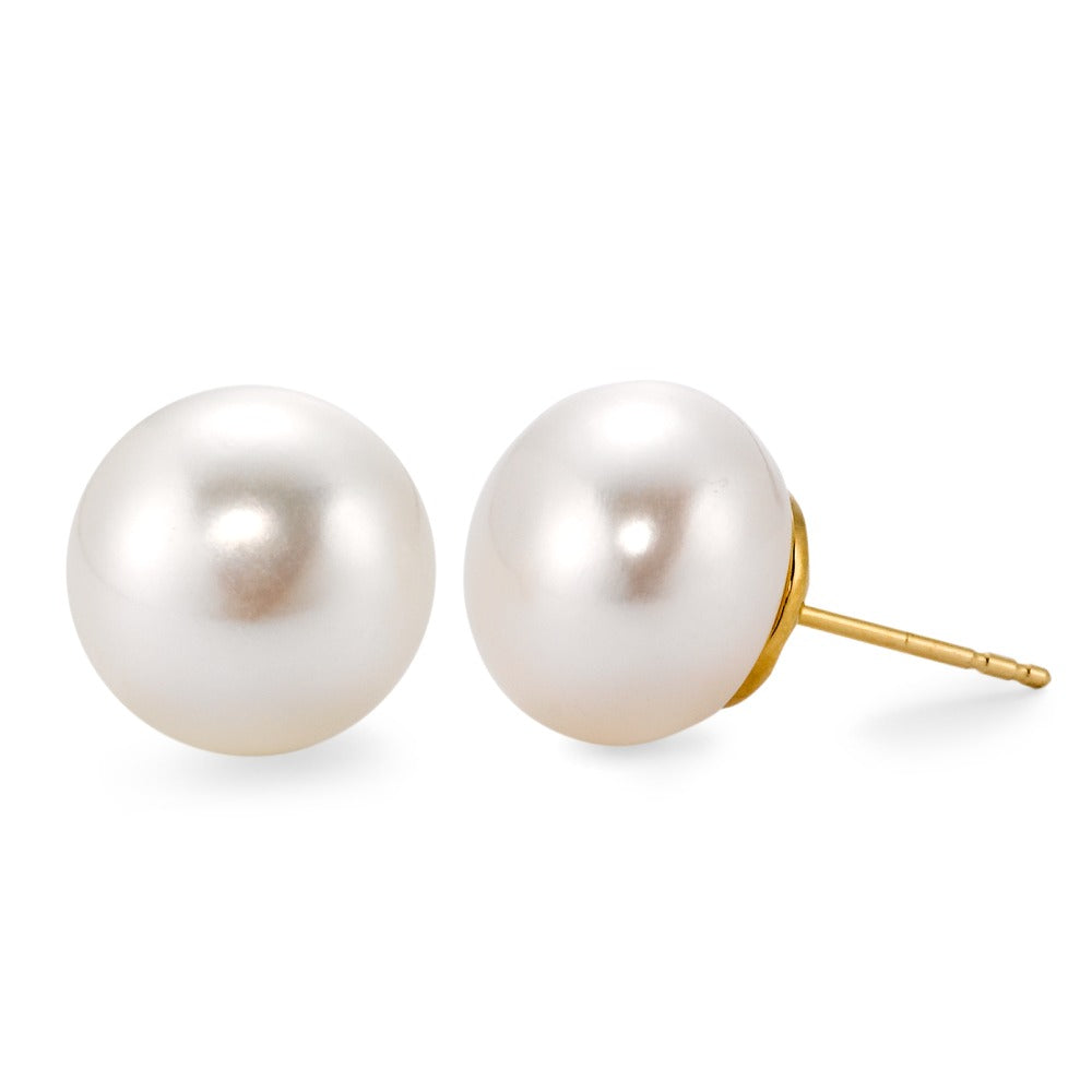 Clous d'oreilles Or jaune 18K perle d'eau douce