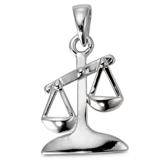 Pendentif Argent Rhodié Signe Astrologique Balance