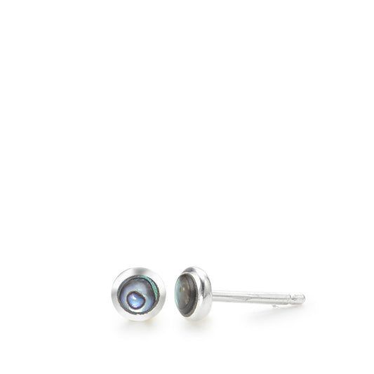 Clous d'oreilles Argent Abalone Ø4.5 mm