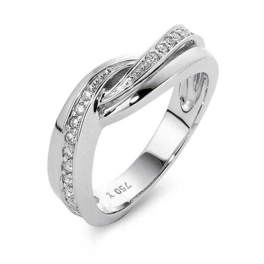 Bague Or blanc 18K Diamant 0.28 ct, 24 Pierres, w-si