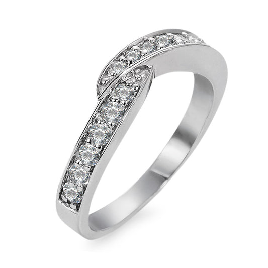 Bague Or blanc 18K Diamant 0.415 ct, 15 Pierres, w-si