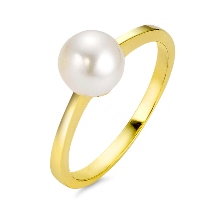 Bague Or jaune 18K perle d'eau douce