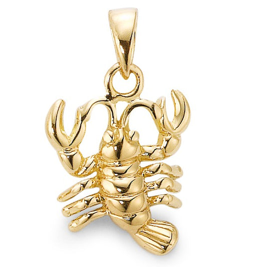 Pendentif Or jaune 9K Signe Astrologique Cancer