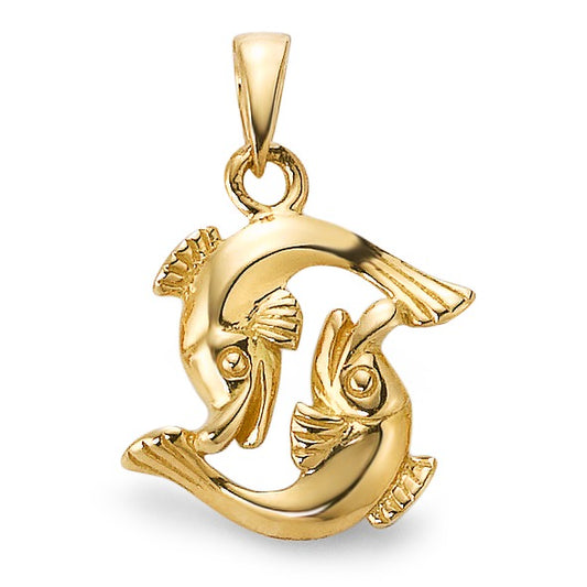 Pendentif Or jaune 9K Signe Astrologique Poisson