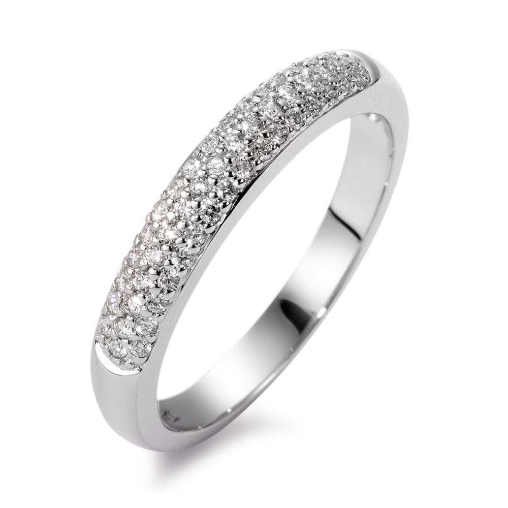 Bague Or blanc 18K Diamant 0.25 ct, 49 Pierres, w-si