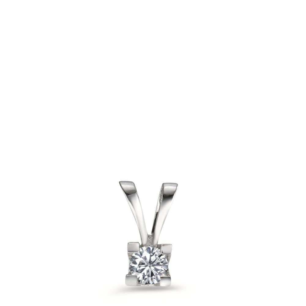 Pendentif Or blanc 18K Diamant 0.15 ct, w-si