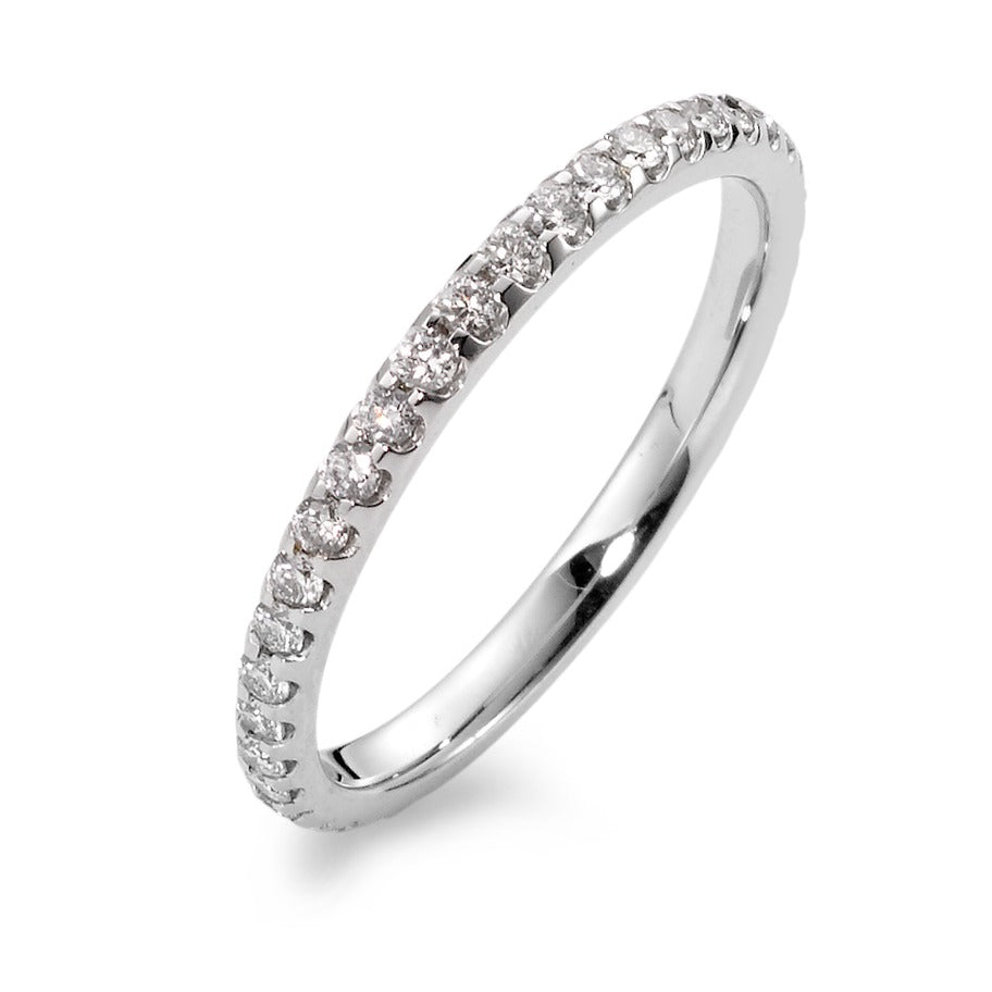 Bague d'éternité Or blanc 18K Diamant 0.53 ct, w-si