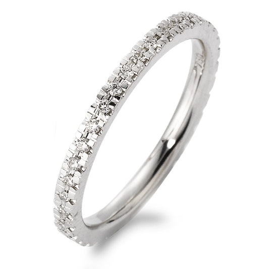 Bague d'éternité Or blanc 18K Diamant 0.269 ct, 35 Pierres, w-si