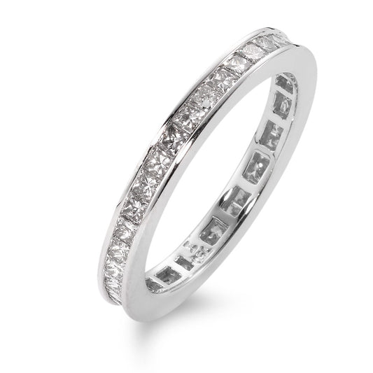 Anelli di memoria Oro bianco 750/18 carati Diamante 1.65 ct, 36 pietra, [Carrée], w-si