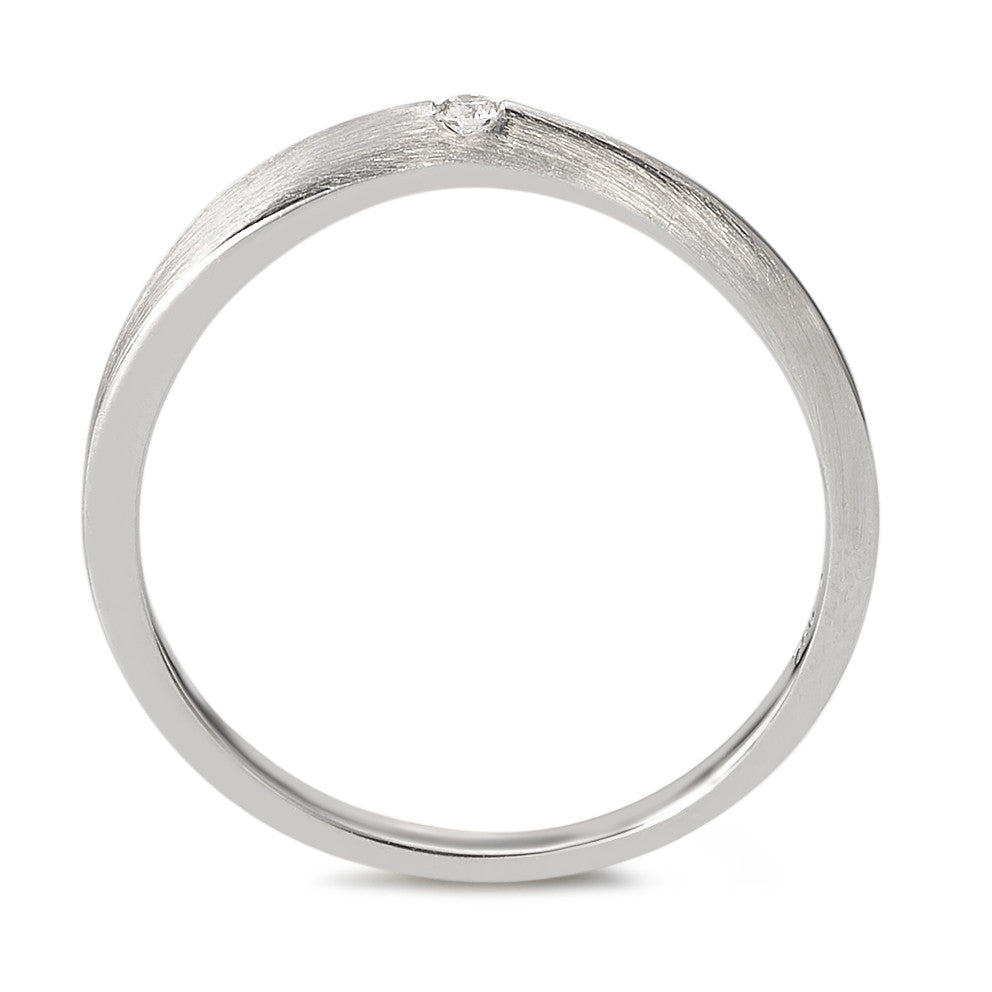 Solitär Ring 750/18 K Weissgold Diamant 0.03 ct, w-si