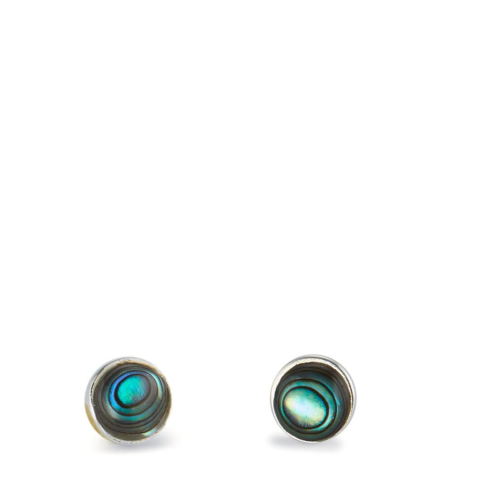 Clous d'oreilles Argent Abalone Ø4.5 mm