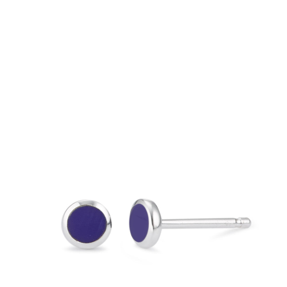 Clous d'oreilles Argent Lapis-lazuli 2 Pierres Ø4.5 mm