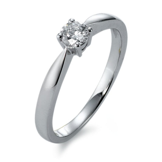 Solitär Ring 750/18 K Weissgold Diamant 0.25 ct, w-si